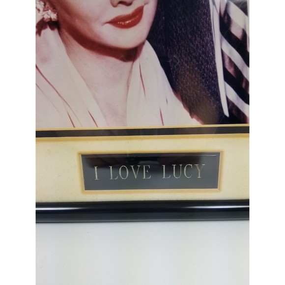 Picture Celebrity Print of Lucy and Ricky Ricardo with engraved I love Lucy Plac - Picture 3 of 9